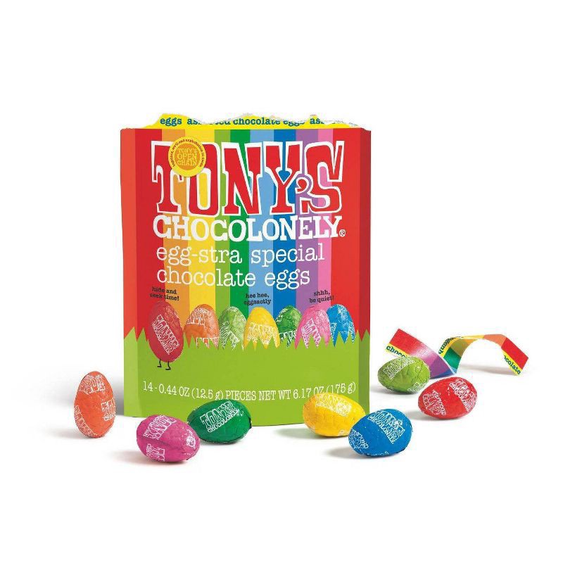 slide 2 of 3, Tony's Chocolonely Easter Egg Pouch - 6.17oz, 6.17 oz
