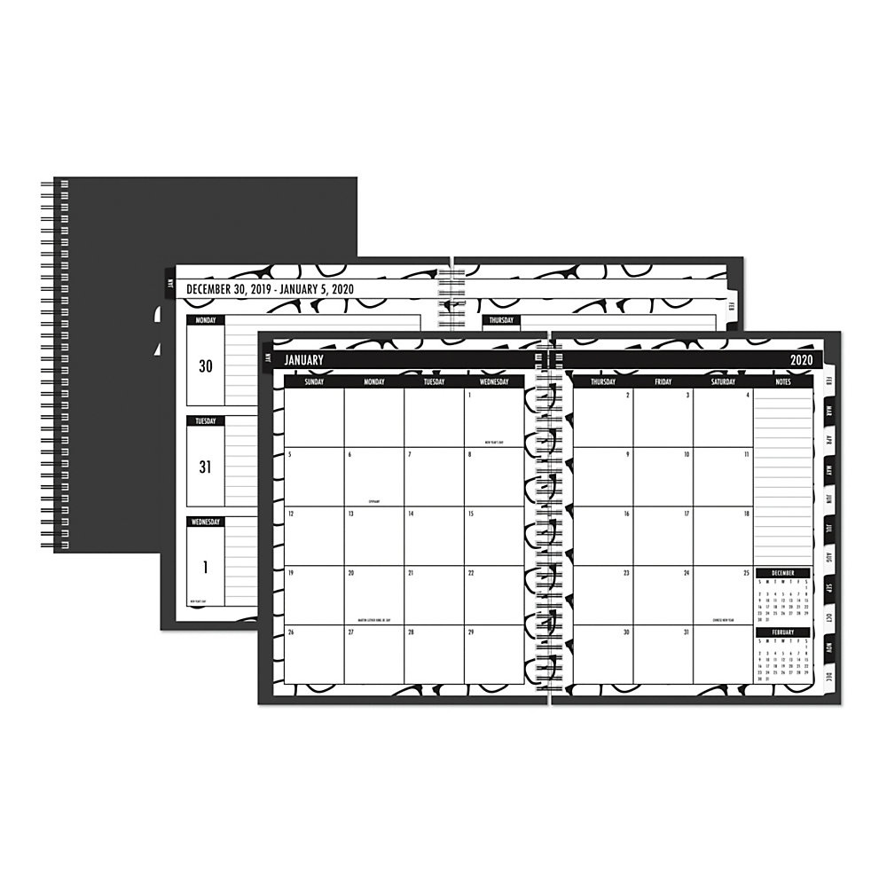 slide 1 of 1, Office Depot Brand Weekly/Monthly Planner, 5-1/2'' X 8'', Twentytwenty, January To December 2020, 1 ct