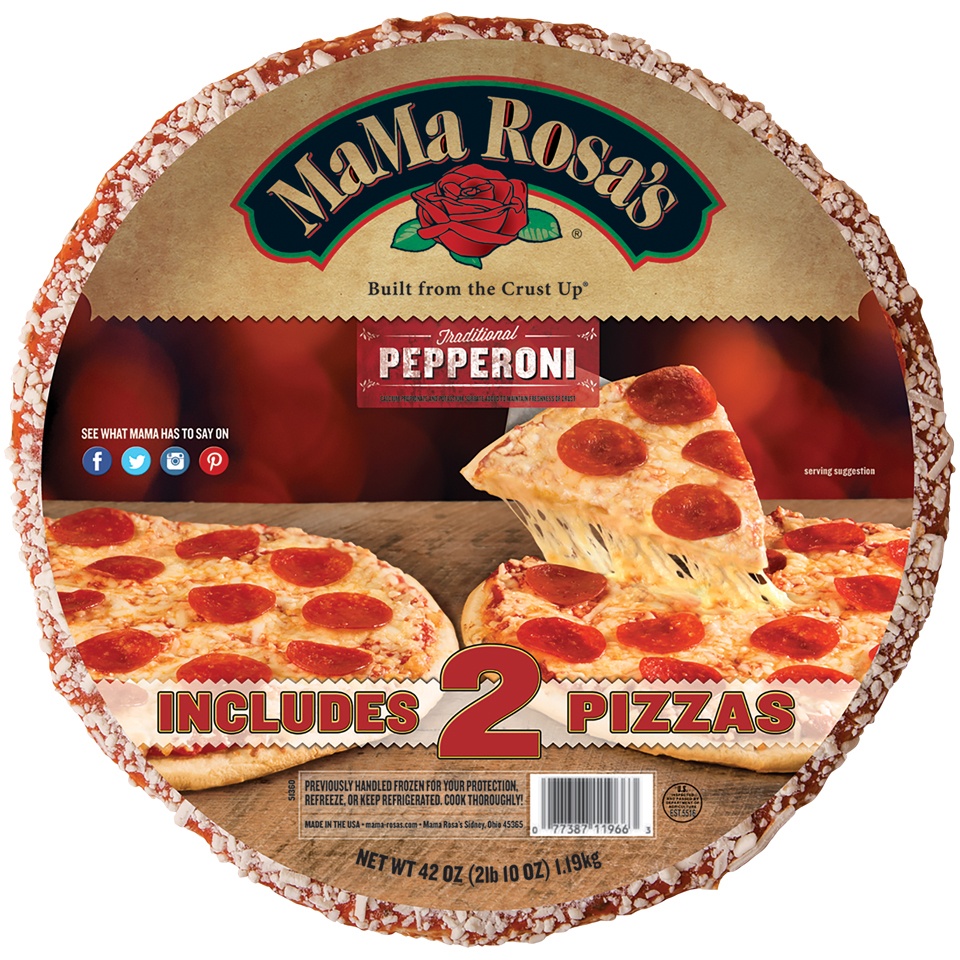 slide 1 of 3, MaMa Rosa's Pepperoni Pizza, 46.6 oz