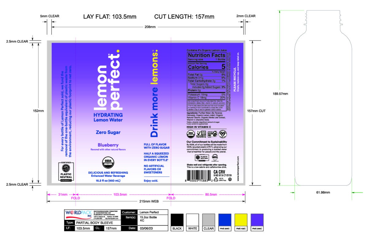 slide 7 of 13, Lemon Perfect Blueberry Hydrating Lemon Water, 15.2 Fl Oz Bottle, 15.20 fl oz