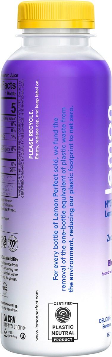 slide 3 of 13, Lemon Perfect Blueberry Hydrating Lemon Water, 15.2 Fl Oz Bottle, 15.20 fl oz