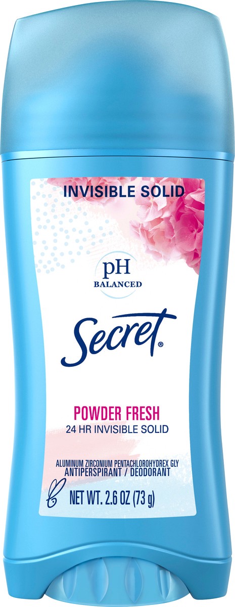 slide 1 of 2, Secret Invisible Solid Antiperspirant and Deodorant, Powder Fresh, 2.6 oz, 2.6 oz