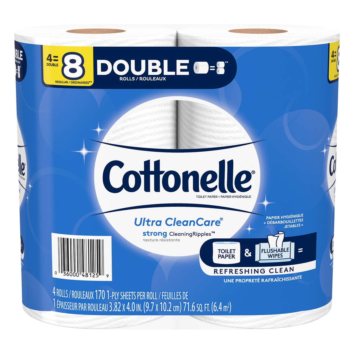 slide 1 of 3, Cottonelle Ultra Clean Care Bath Tissue, 4 ct