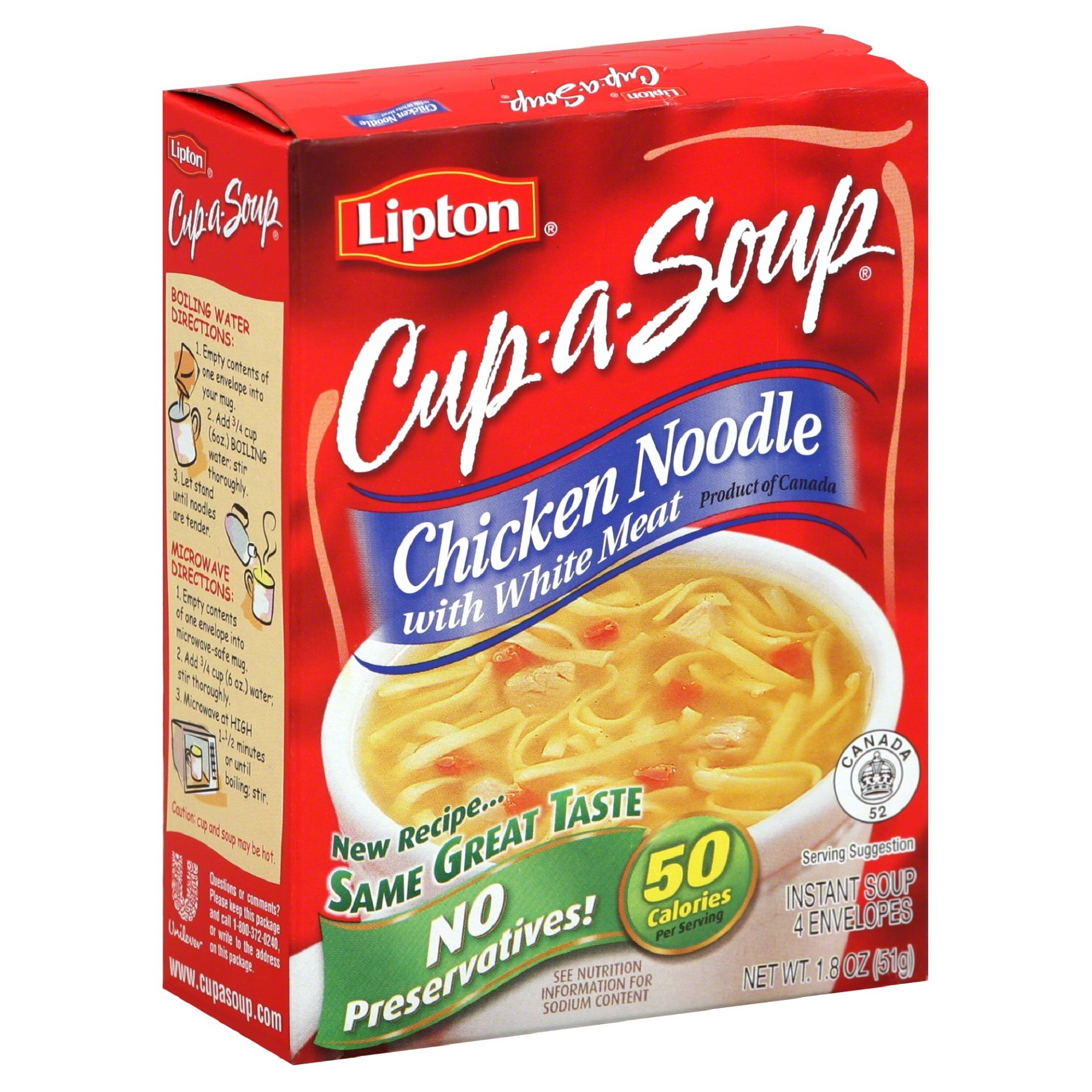 slide 1 of 4, Lipton Cup-A-Soup Chicken Noodle With White Meat, 1.8 oz