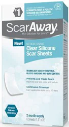ScarAway Clear Silicone Medical-Grade Scar Sheets