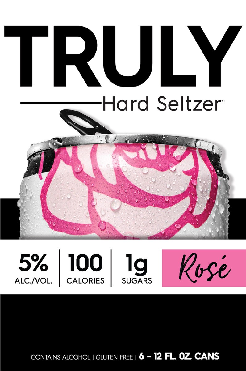 slide 4 of 5, TRULY Hard Seltzer Rose, Spiked & Sparkling Water, 6 ct; 12 fl oz