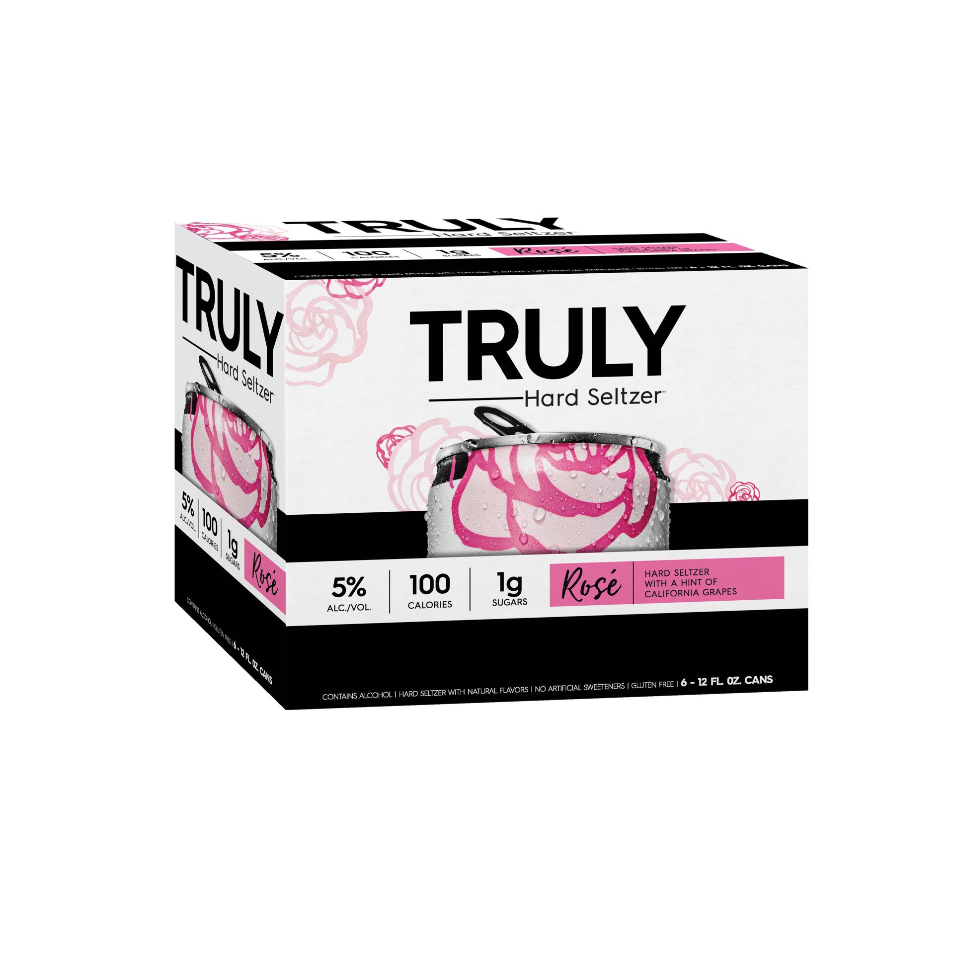 slide 1 of 5, TRULY Hard Seltzer Rose, Spiked & Sparkling Water, 6 ct; 12 fl oz