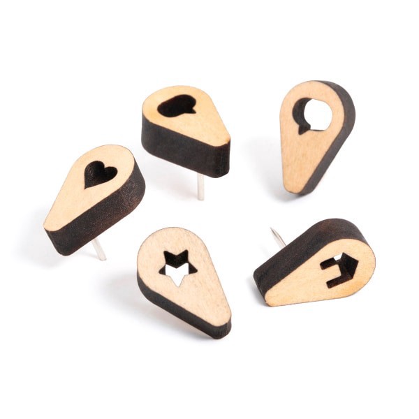 slide 2 of 4, U Brands® Location Push Pins, Natural, Set Of 12 Pins, 1 ct