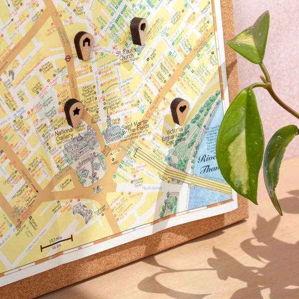 slide 3 of 4, U Brands® Location Push Pins, Natural, Set Of 12 Pins, 1 ct