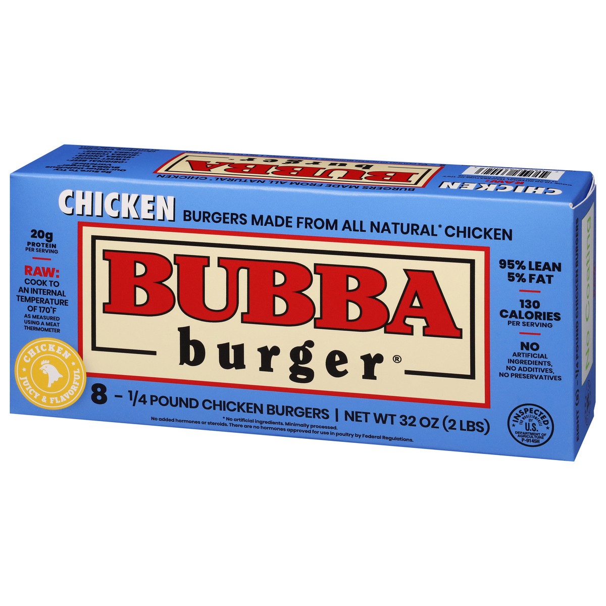 slide 10 of 14, BUBBA Burger Chicken Burgers 8 ea, 8 ct