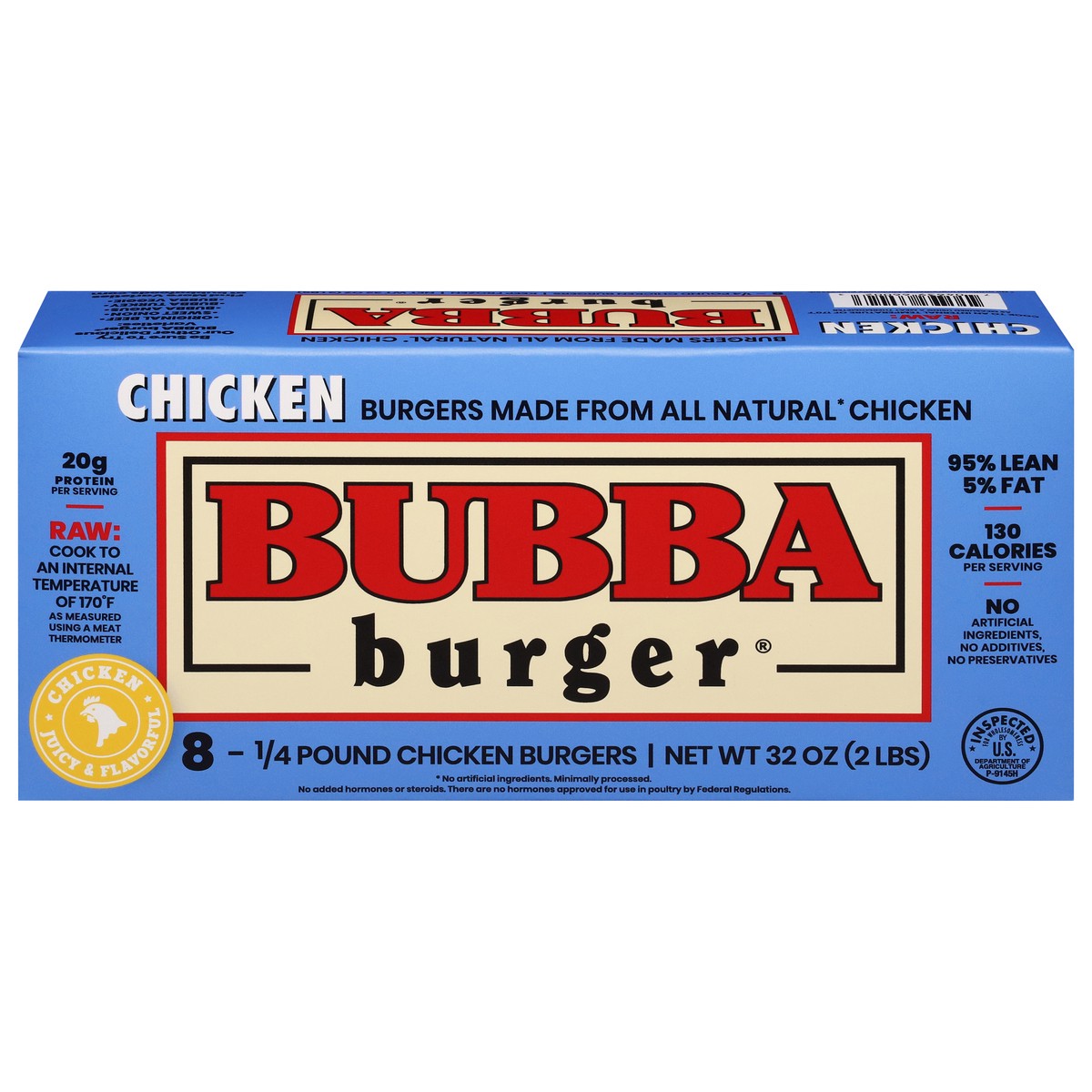 slide 11 of 14, BUBBA Burger Chicken Burgers 8 ea, 8 ct