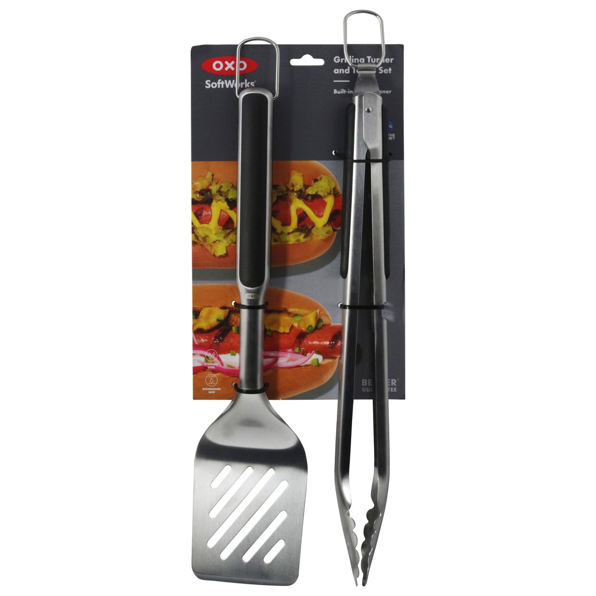 slide 1 of 19, OXO Soft Works Grilling Turner and Tongs Set 1 ea, 1 ct