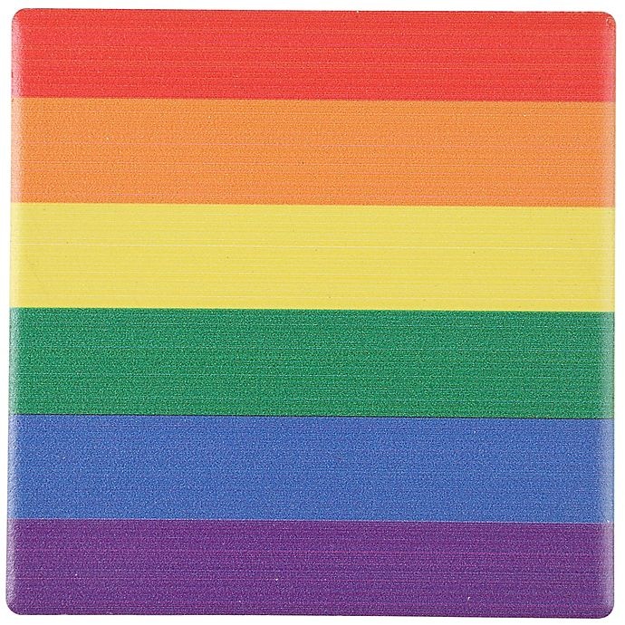 slide 1 of 1, Thirstystone Pride Flag Multicolor Single Square Coaster, 1 ct