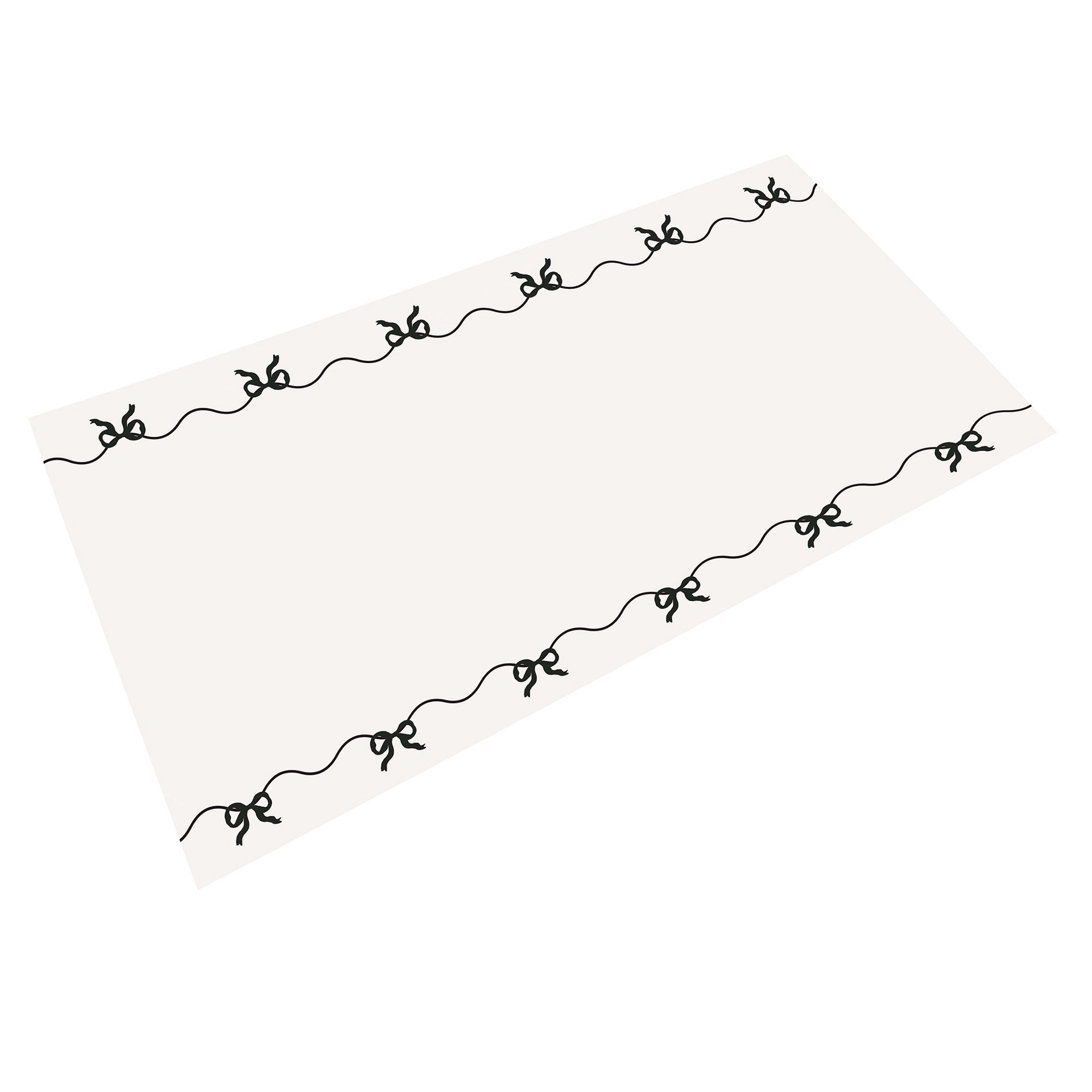 slide 2 of 3, 54" X 108" Black Bows Plastic Table Cover By Celebrate It, 54 in x 108 in