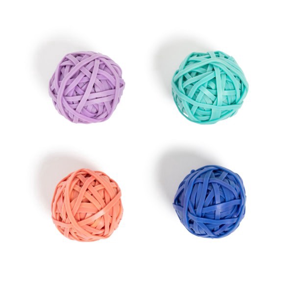 slide 2 of 4, U Brands® Mini Rubber Band Balls, Assorted Brights, Set Of 4 Balls, 1 ct
