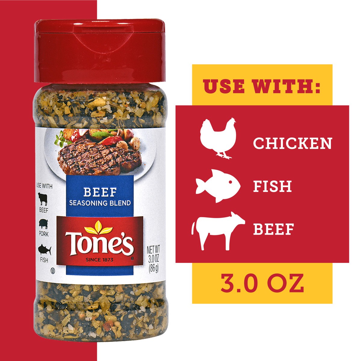 slide 8 of 13, Tone's Beef Seasoning Blend, 3 oz, 3 oz