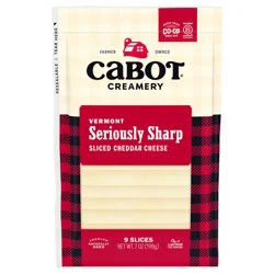 Cabot Seriously Sharp Cheddar Cheese Slices