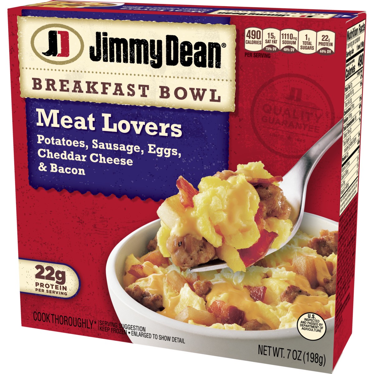 slide 3 of 9, Jimmy Dean Jmmy Dean Meat Lovers Bowl, 7 oz