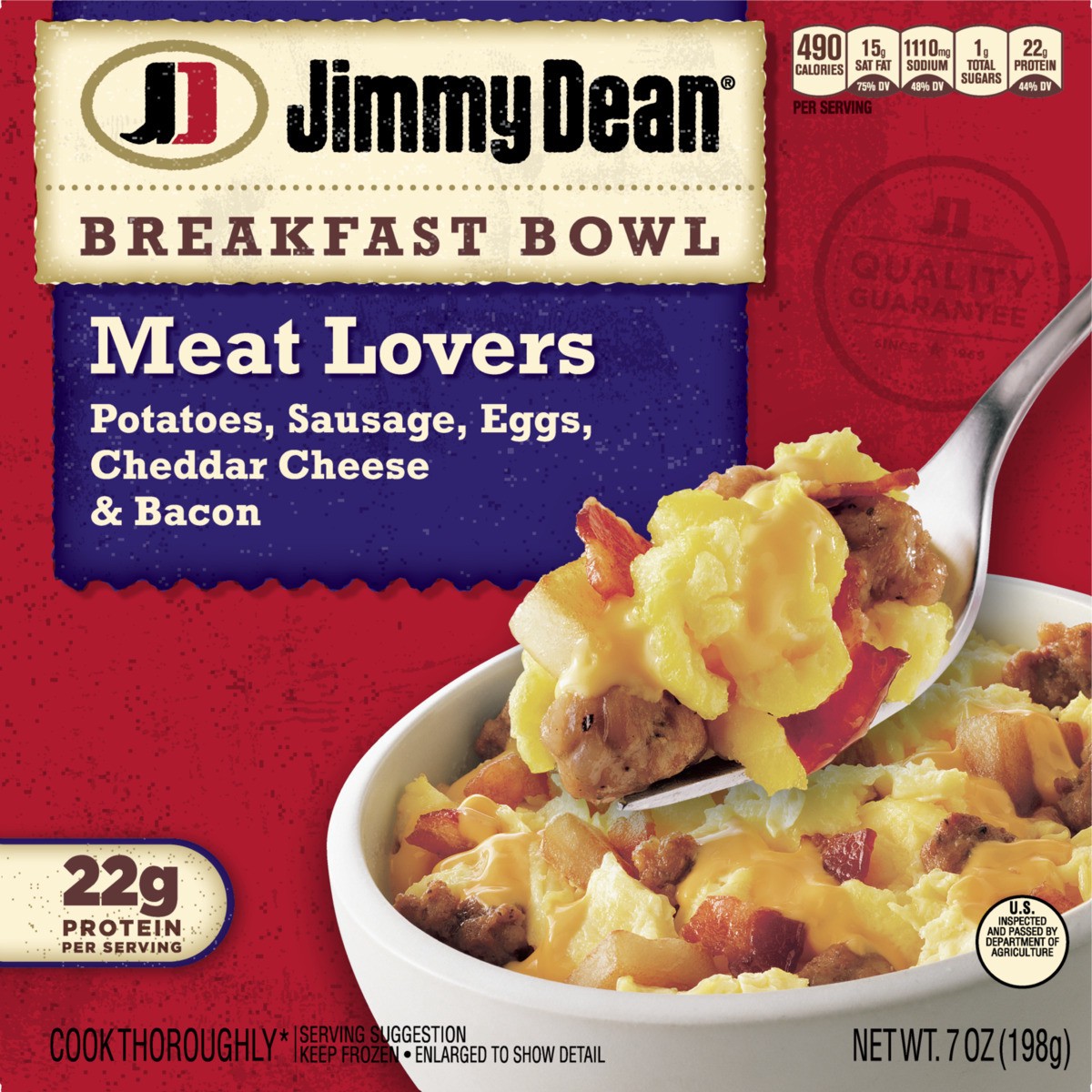 slide 6 of 9, Jimmy Dean Jmmy Dean Meat Lovers Bowl, 7 oz