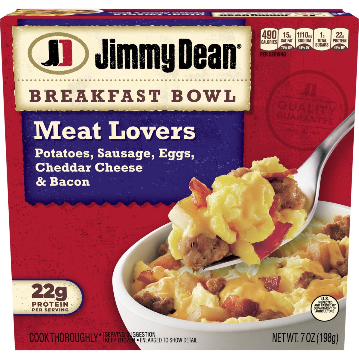 slide 1 of 9, Jimmy Dean Jmmy Dean Meat Lovers Bowl, 7 oz