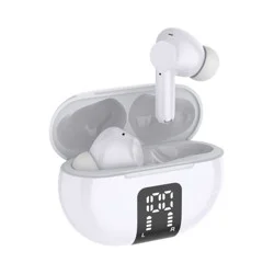 Helix True Wireless Earbuds With Digital Read Out - White