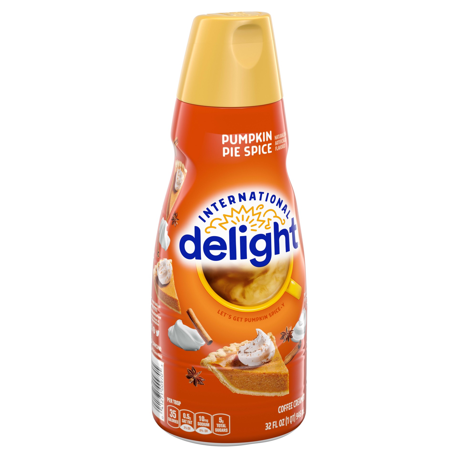 slide 4 of 5, International Delight Coffee Creamer, Pumpkin Pie Spice, 32 oz., 32 fl oz