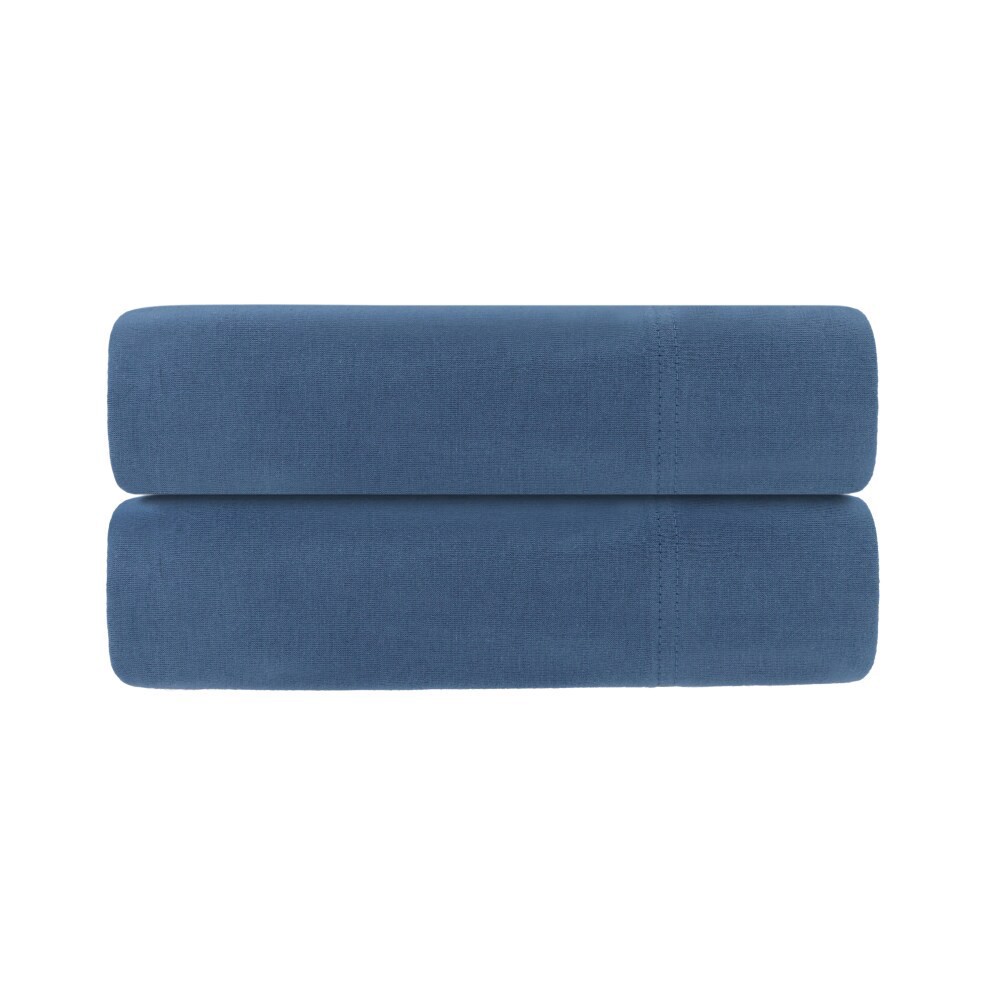 slide 2 of 2, Everyday Living Jersey Pillowcases - Coronet Blue, 1 ct