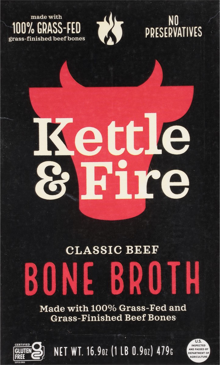 slide 4 of 9, Kettle & Fire Classic Beef Bone Broth 16.9 oz, 16.9 fl oz