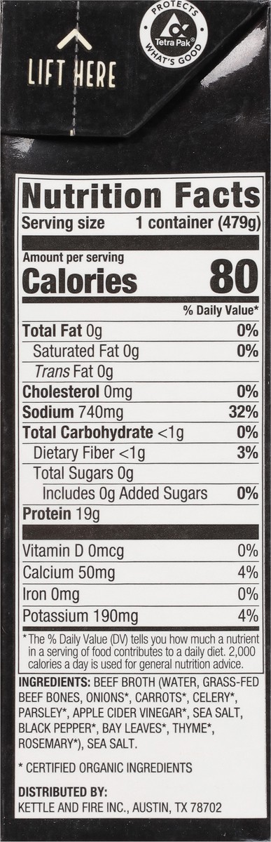 slide 2 of 9, Kettle & Fire Classic Beef Bone Broth 16.9 oz, 16.9 fl oz
