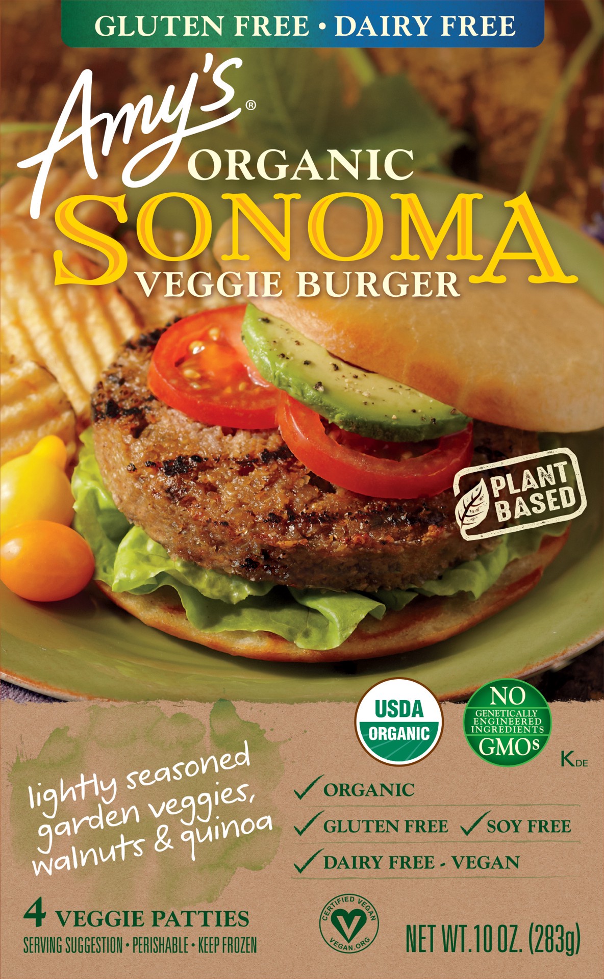 slide 3 of 7, Amy's Kitchen Organic Sonoma Veggie Burger, 2.5 oz