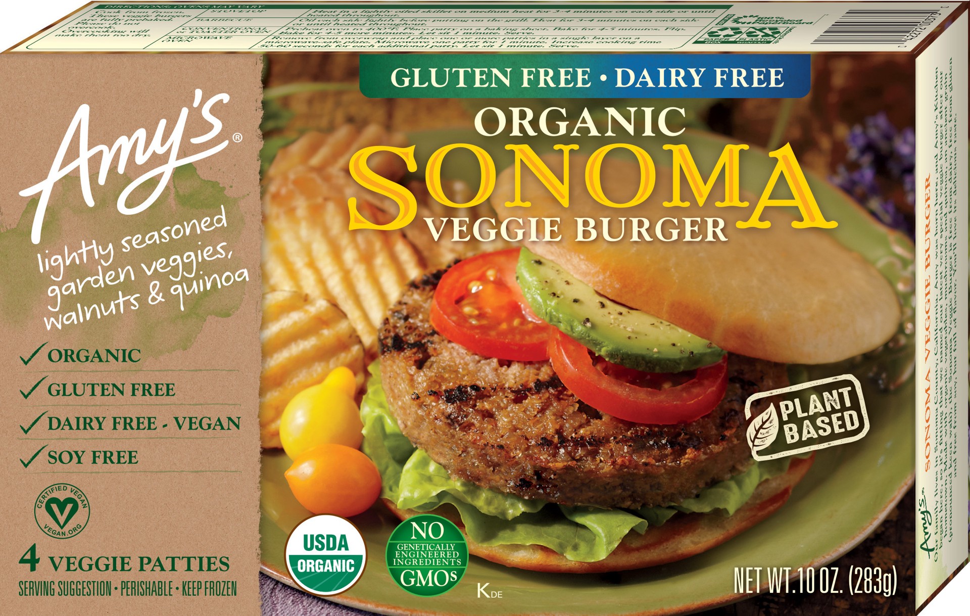 slide 1 of 7, Amy's Kitchen Organic Sonoma Veggie Burger, 2.5 oz