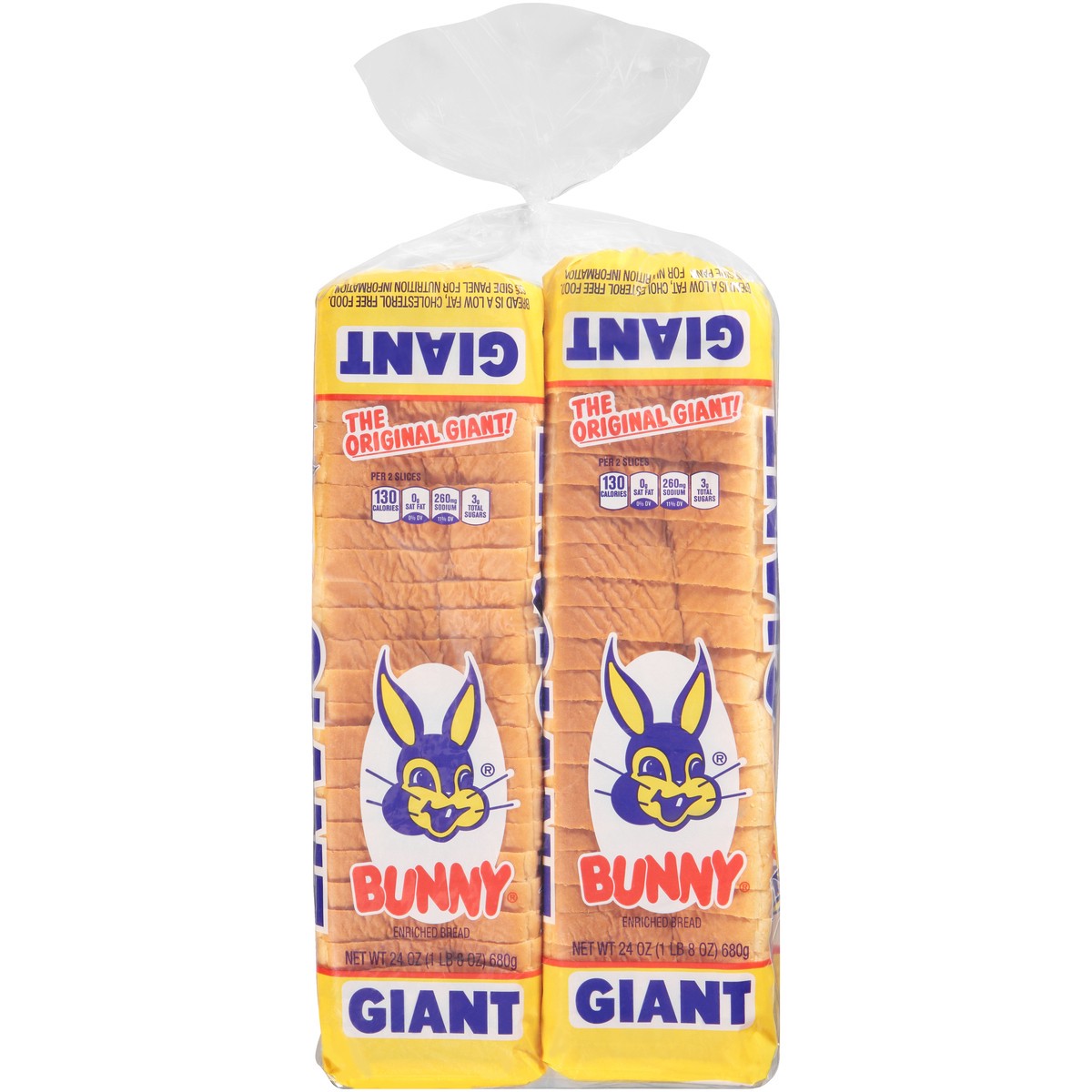 slide 7 of 11, Bunny Bread Giant, Enriched Sliced White Bread, 24 oz Loaf, 24 oz