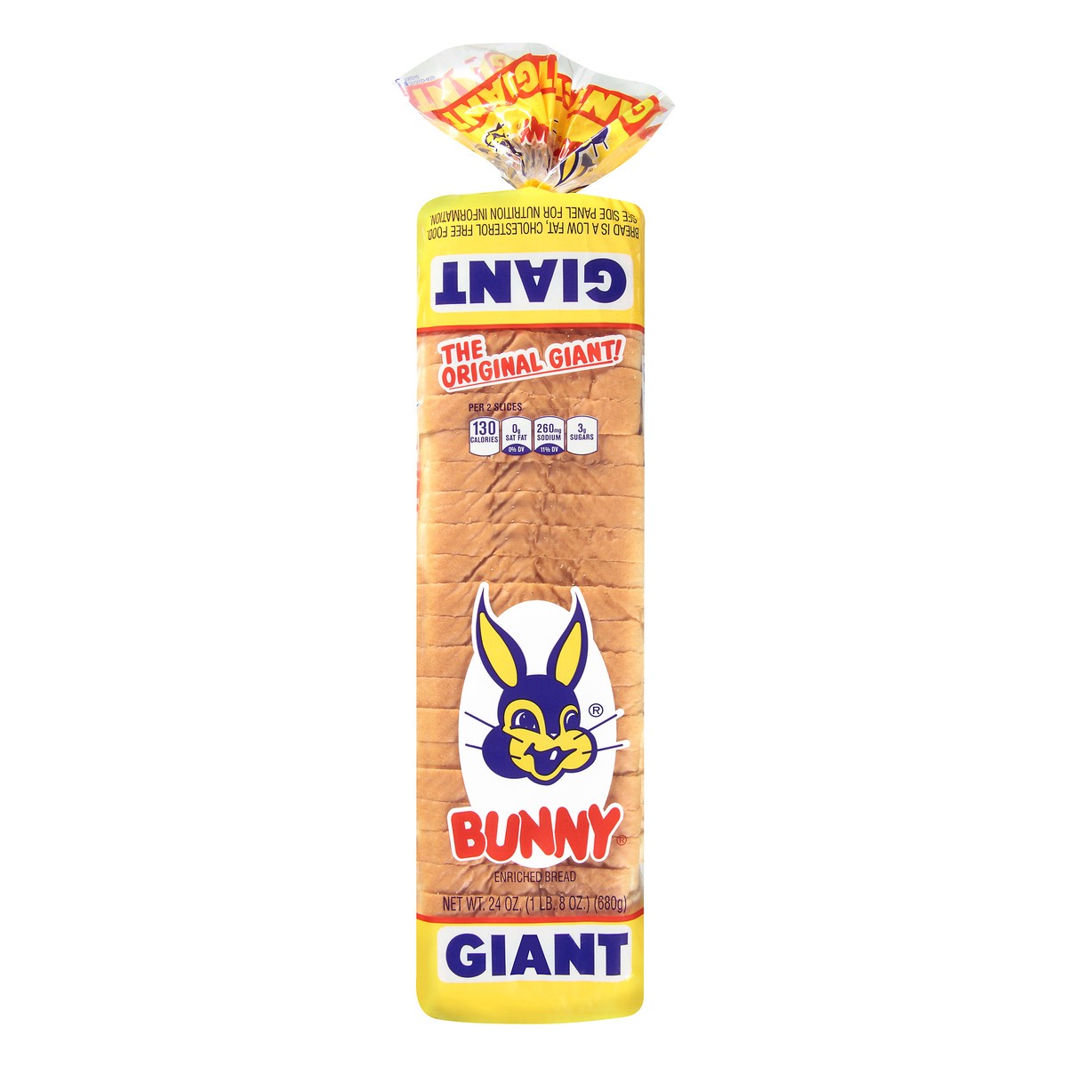 slide 11 of 11, Bunny Bread Giant, Enriched Sliced White Bread, 24 oz Loaf, 24 oz