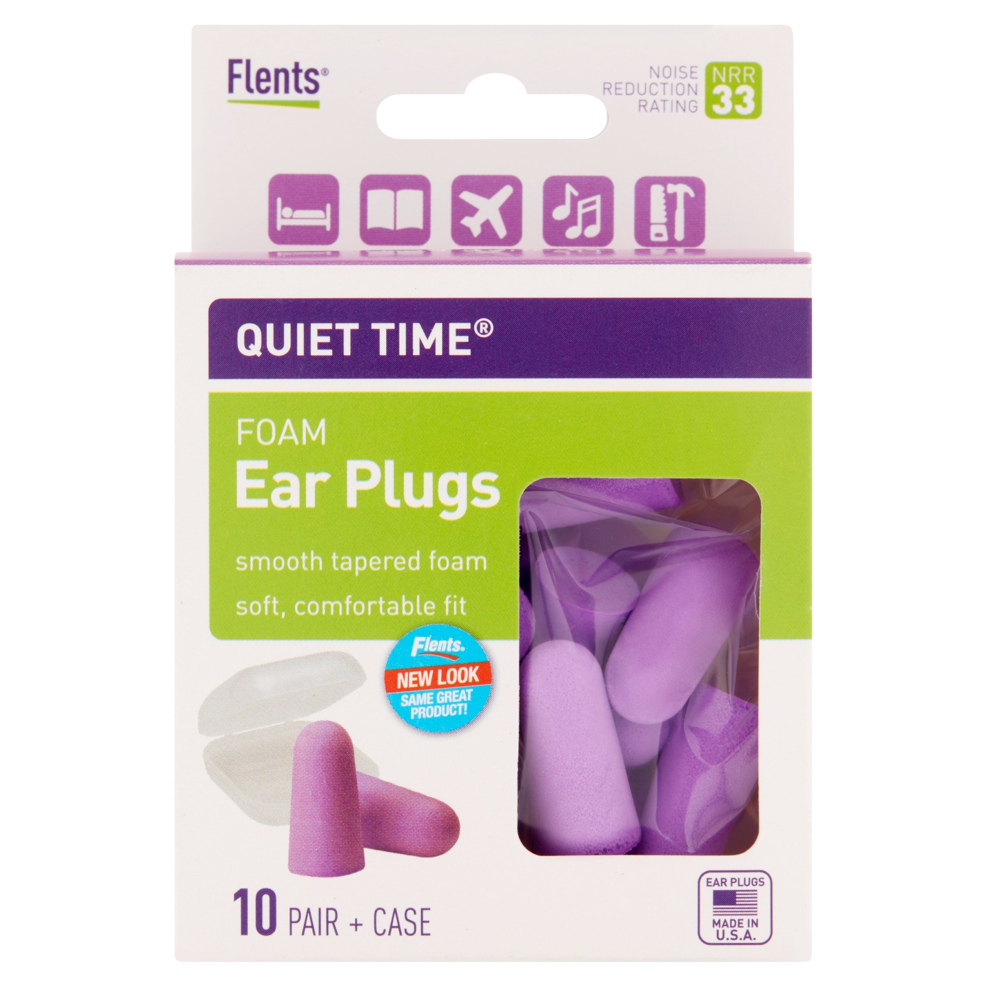 slide 1 of 1, Flents Plugs Quiet Time Comfort Foam Ear Plug, 1 ct