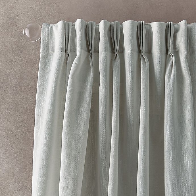 slide 2 of 5, Peri Home Dayna Solid Pinch Pleat Window Curtain Panel - Aqua, 63 in