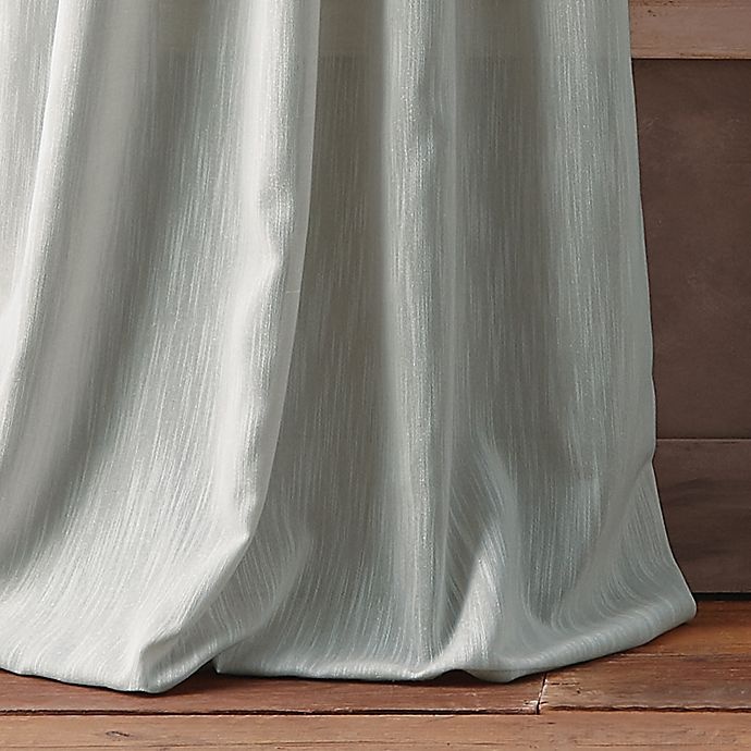 slide 3 of 5, Peri Home Dayna Solid Pinch Pleat Window Curtain Panel - Aqua, 63 in