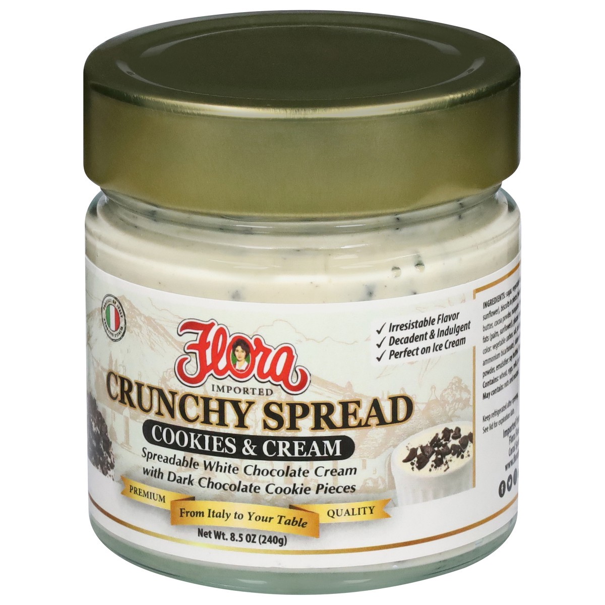 slide 4 of 4, Flora Cookies & Cream Crunchy Spread 8.5 oz, 8.5 oz