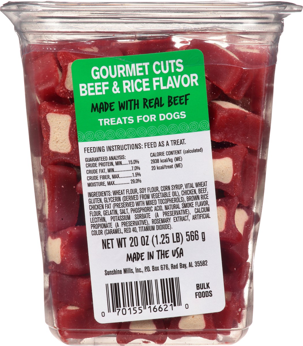 slide 1 of 5, Sunshine Mills Gourmet Cuts Beef & Rice Flavor Treats for Dogs 20 oz, 20 oz