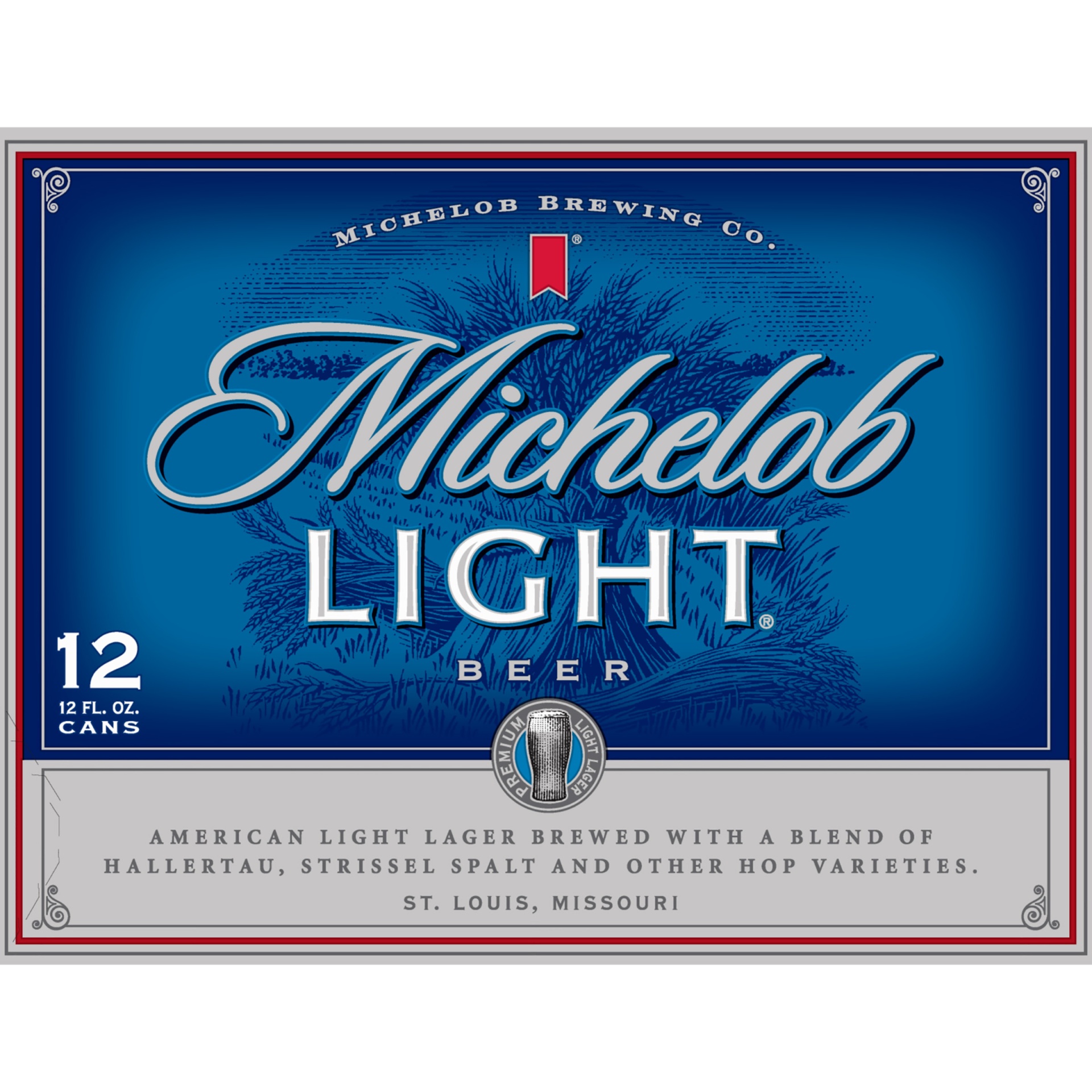 slide 1 of 3, Michelob Light Beer, 4.3% ABV, 12 ct; 12 fl oz