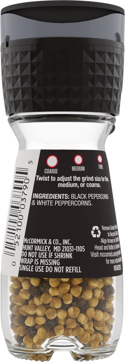 slide 4 of 6, McCormick Black & White Peppercorn Grinder, 1.26 oz