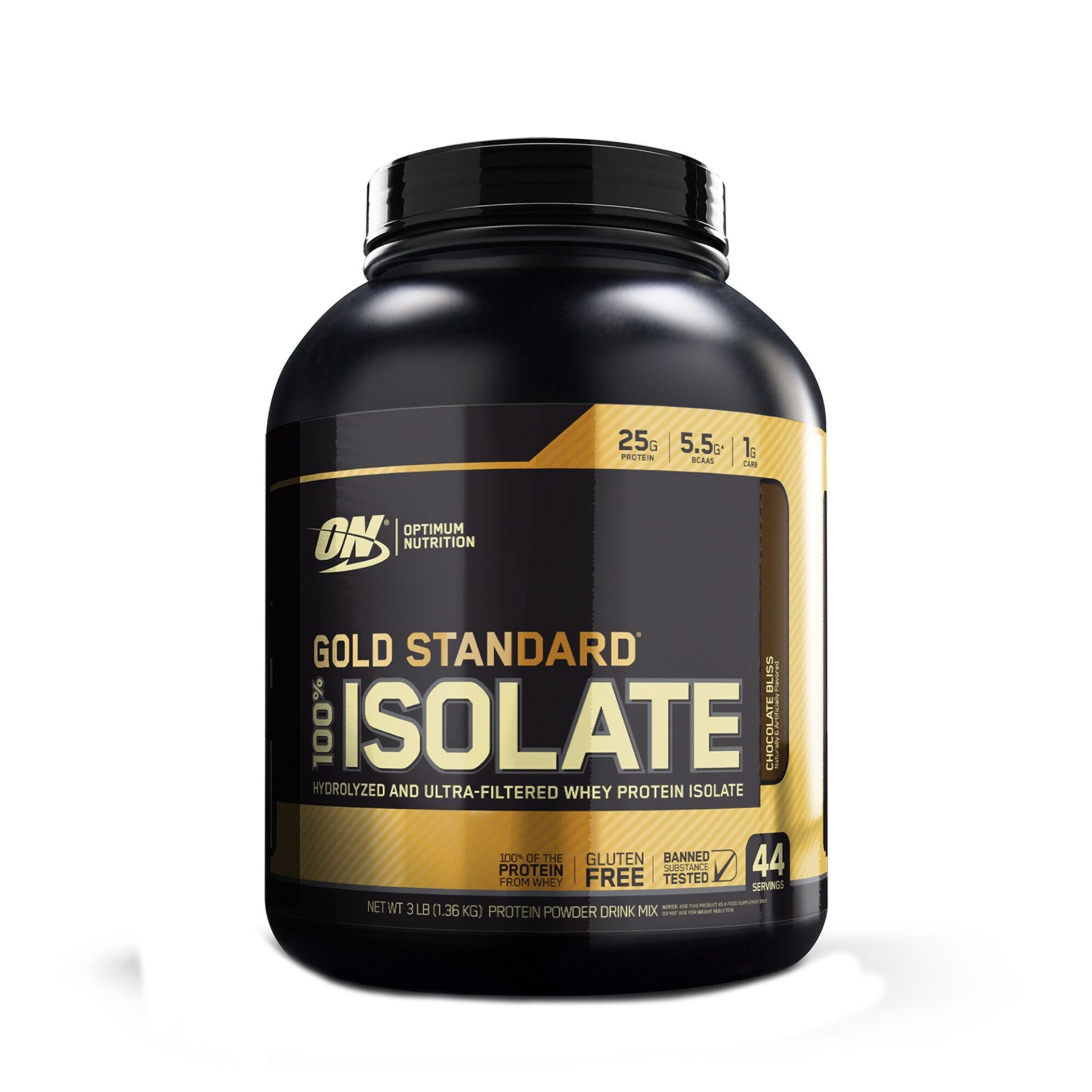 slide 1 of 1, Optimum Nutrition Gold Standard 100% Isolate - Chocolate Bliss, 3 lb