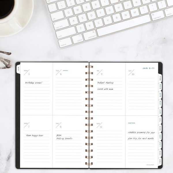 slide 7 of 10, AT-A-GLANCE® Signature Collection 2026 Weekly Monthly Planner, Black, Small, 5 1/2"" x 8 1/2"", 1 ct