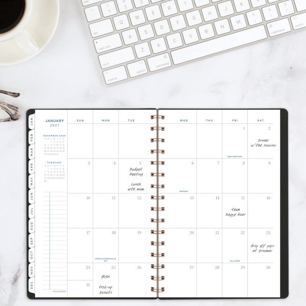 slide 2 of 10, AT-A-GLANCE® Signature Collection 2026 Weekly Monthly Planner, Black, Small, 5 1/2"" x 8 1/2"", 1 ct