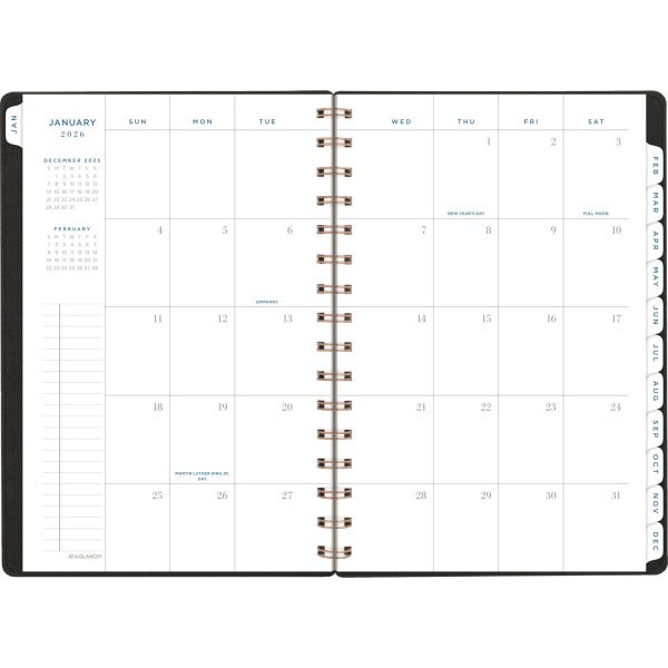 slide 4 of 10, AT-A-GLANCE® Signature Collection 2026 Weekly Monthly Planner, Black, Small, 5 1/2"" x 8 1/2"", 1 ct