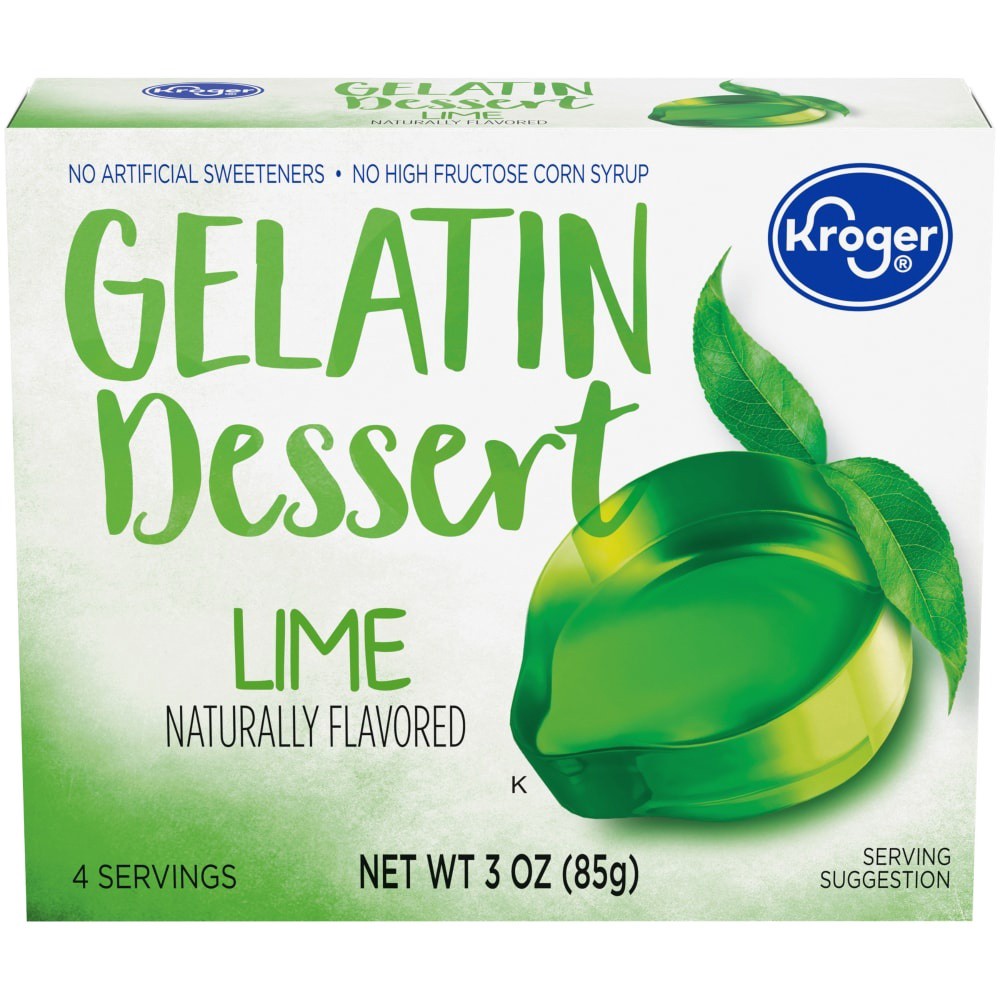 slide 2 of 5, Kroger Lime Gelatin Dessert Mix, 3 oz