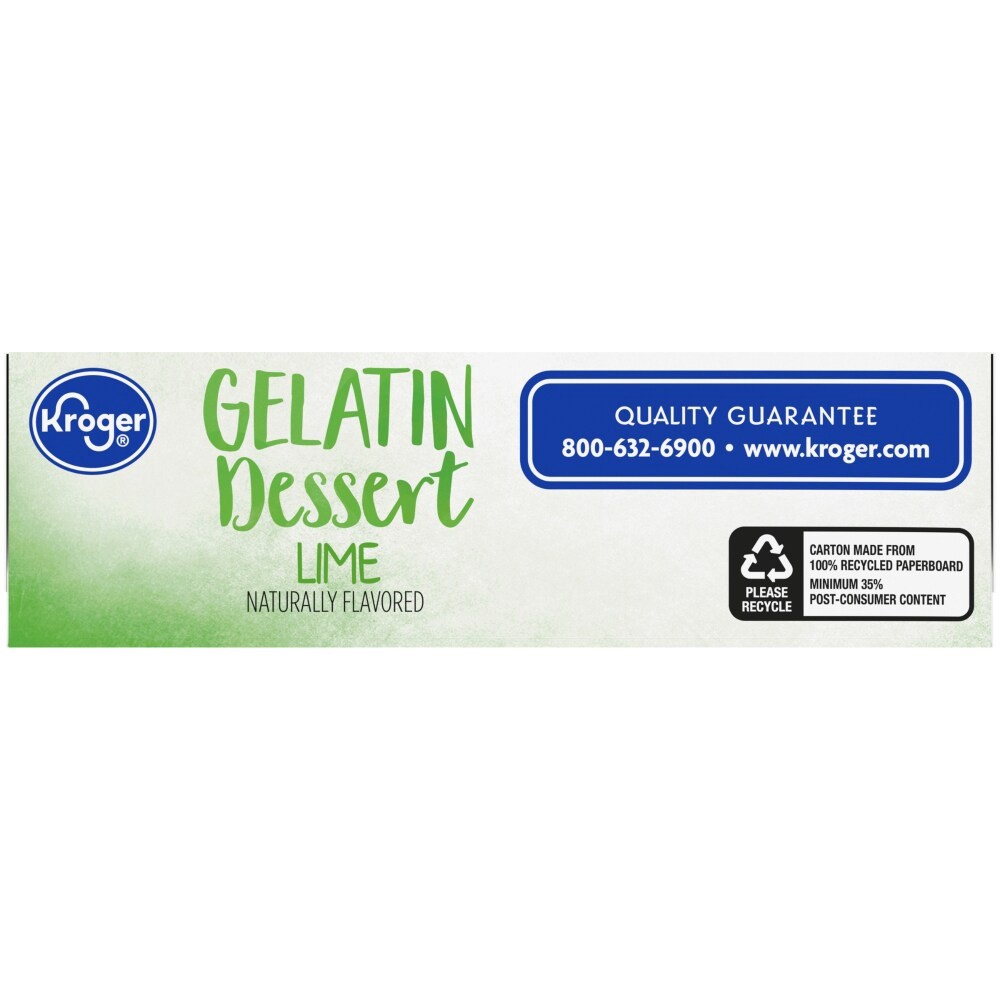slide 5 of 5, Kroger Lime Gelatin Dessert Mix, 3 oz