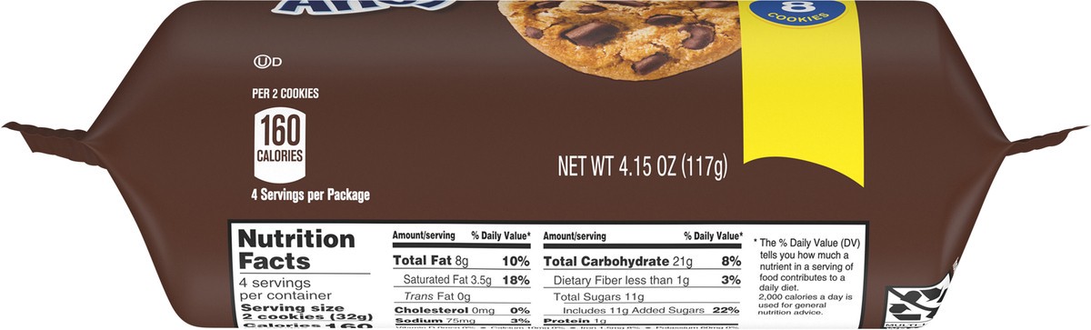 slide 4 of 9, CHIPS AHOY! Chunky Chocolate Chip Cookies, King Size, 4.15 oz, 4.15 oz