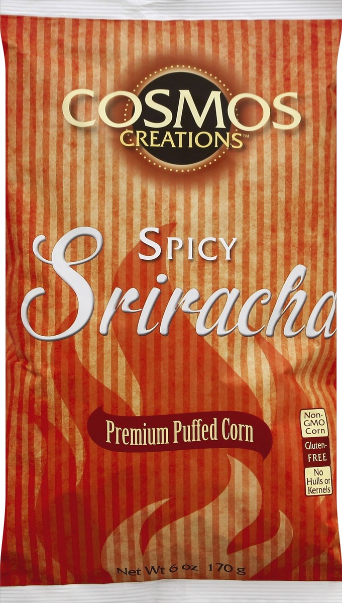 slide 3 of 6, Cosmos Creations Ccrea Puffed Corn Spcy Srirach, 6 oz