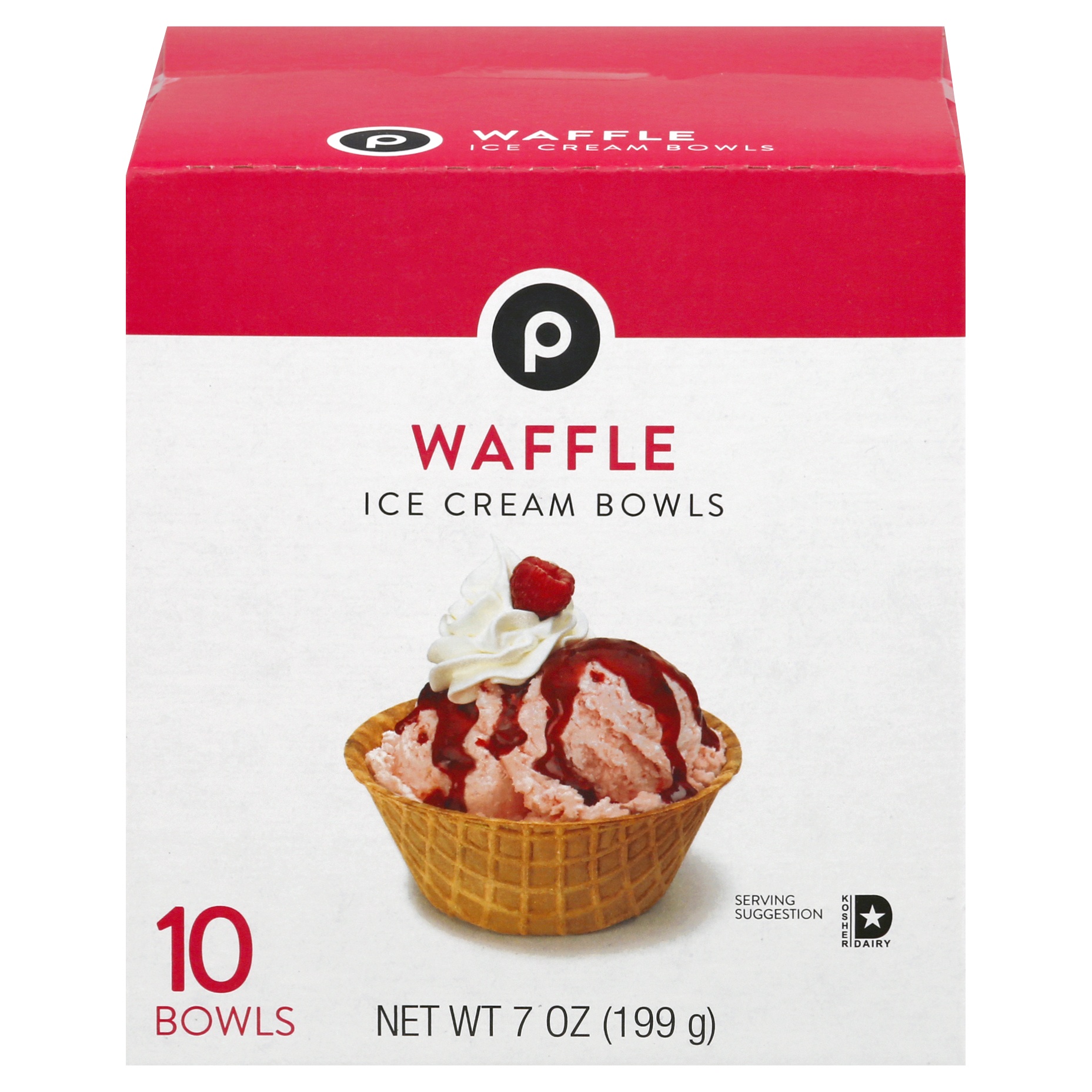 slide 1 of 1, Publix Waffle Ice Cream Bowls 10 Bowls, 10 ct; 7 oz