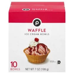 Publix Waffle Ice Cream Bowls 10 Bowls